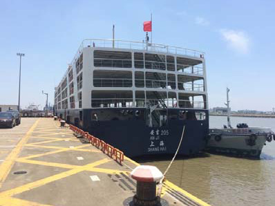 埃塞力帆車輛江海聯(lián)運滾裝項目